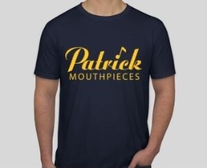 Premium T-Shirt (Navy Blue with Gold Font), Size: Large