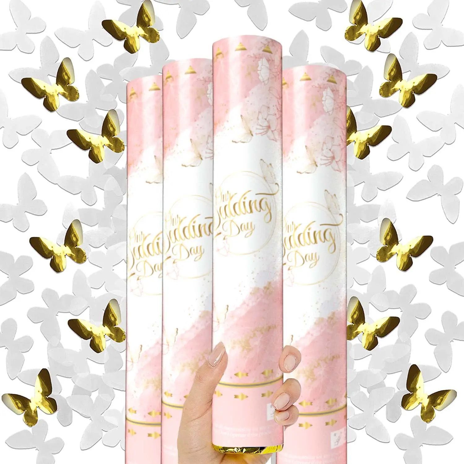 Confetti Popper Cannon (pair) - Butterflies