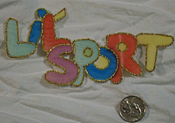Quiltz Vintage Puffy Iron On Patches Embroidery Fabric Lil&#39; Sport