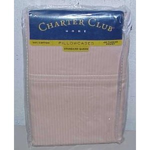 Charter Club 400 Thread Count Standard Pink Pillowcases