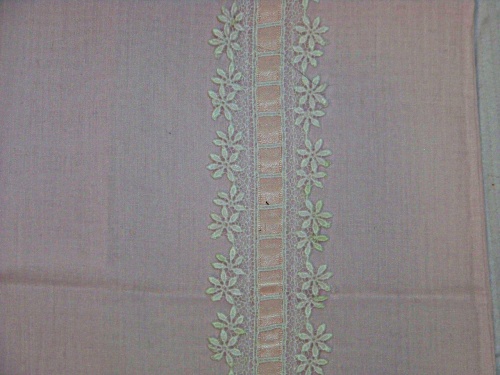 Vintage Cradle Club Pink Baby Pillowcase Daisy Lace