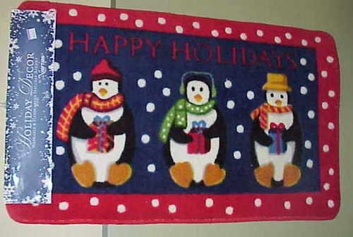 Nourisons Happy Holidays Penguins Singing Rug