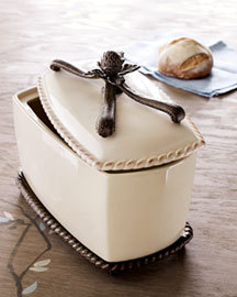 Gracious Goods Ceramic Bread Box Beverage Holder BASE
