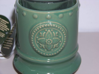 Crazy Moutain Green Floral Votive Candle Warmer