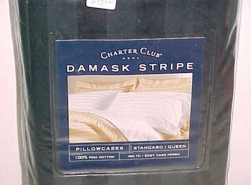 Charter Club Damask Stripe Topaz Pillowcases STD