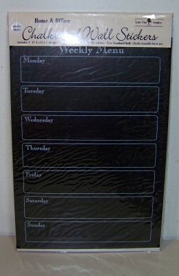 Lone Elm Chalkboard Wall Sticker Weekly Menu Board Free Ship