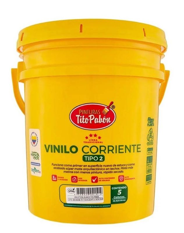 Vinilo blanco T2 - 5gl Tito Pabon