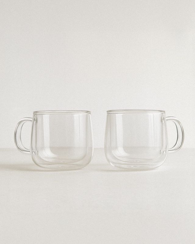 Tasses en verre à double paroi