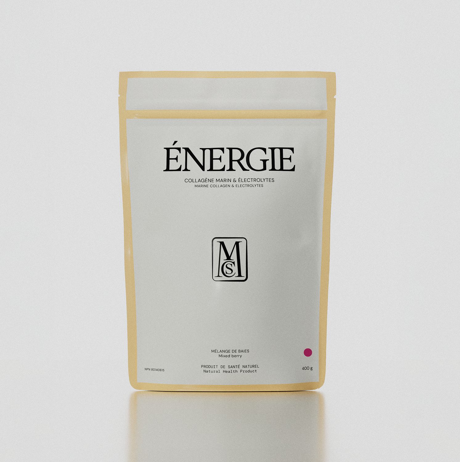 Collagène marin & électrolytes ÉNERGIE – Sac de 400 g
