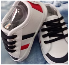 Tenis Precaminadores niño blanca con colores