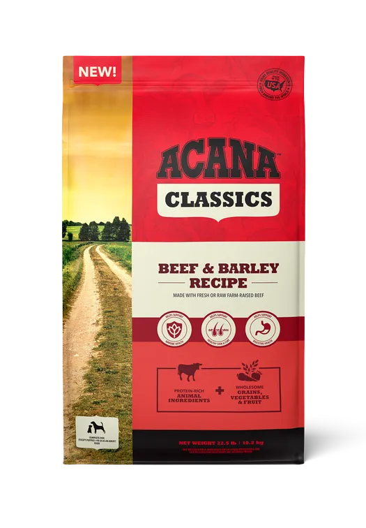 Acana Dog Classics Beef & Barley Recipe