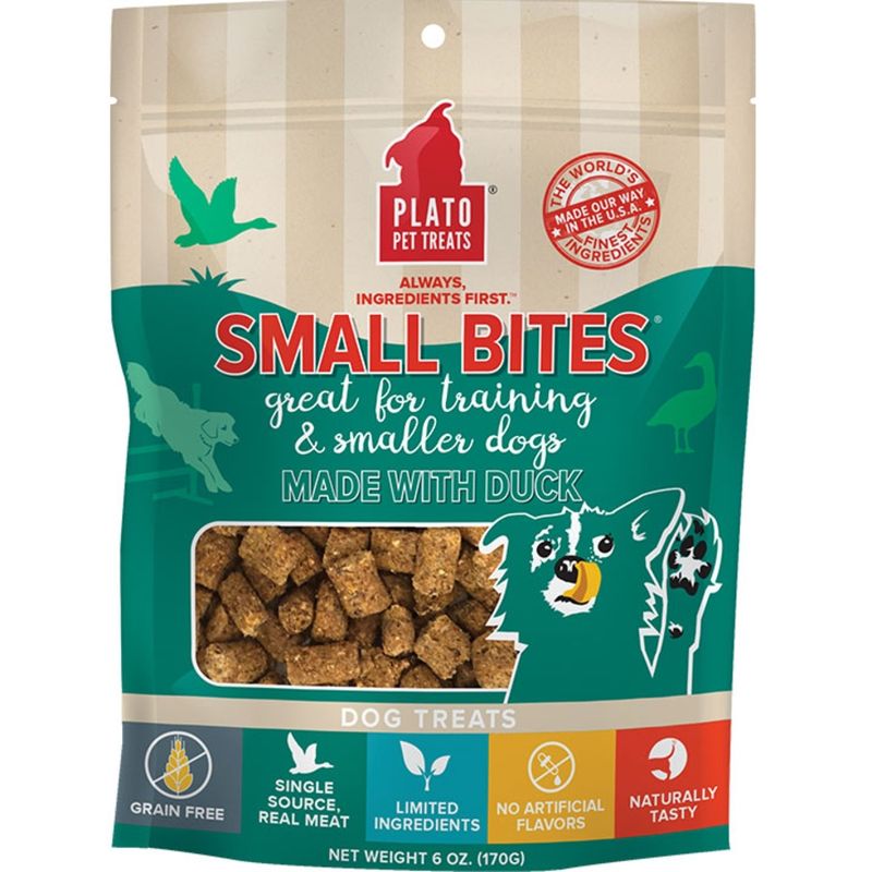 Plato Dog Small Bites Duck 6 oz