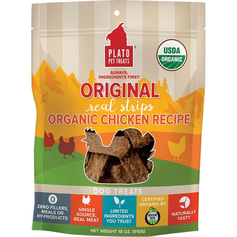 Plato Dog Organic Chicken Strips 18 oz