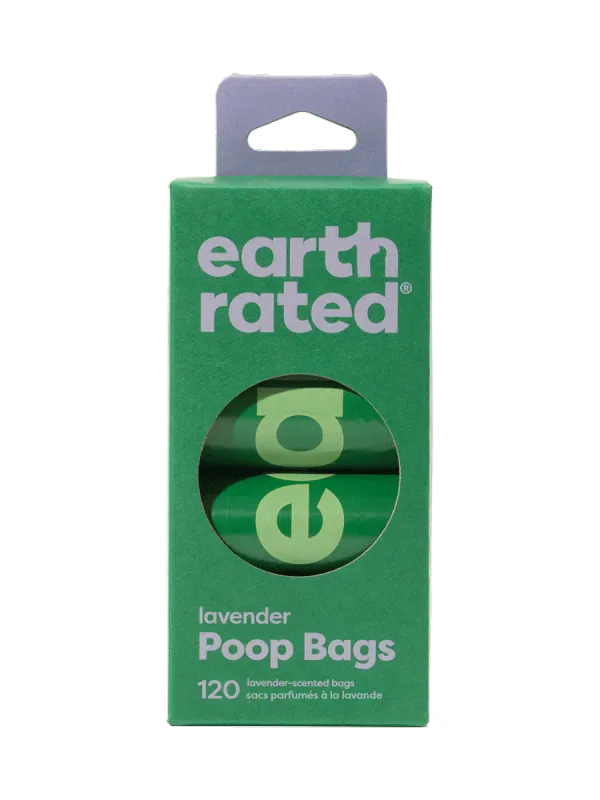 earth rated poop bags lavender scented rolls 120 ct