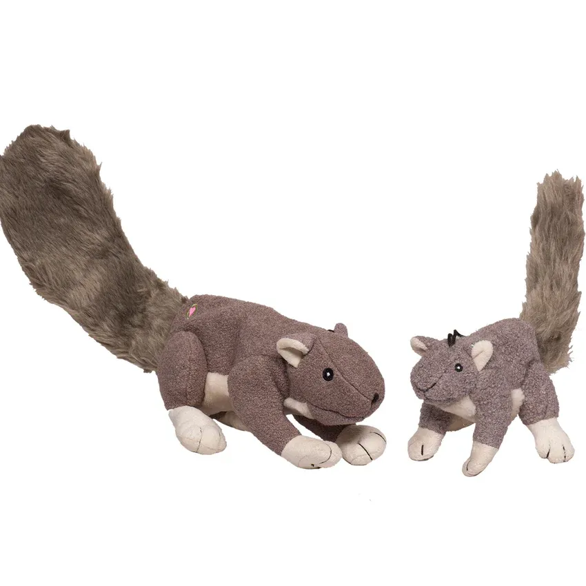 HuggleHounds Feller Squirrel Plush Dog Toy