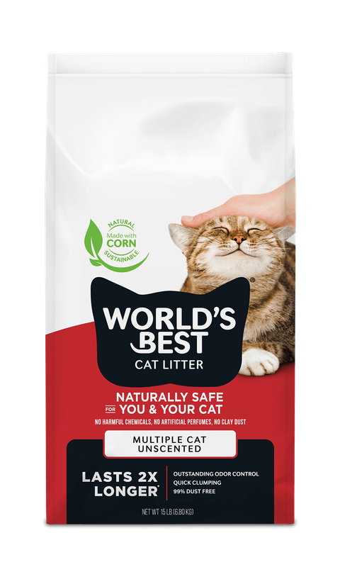 World's Best Multiple Cat Unscented Litter 15 lb