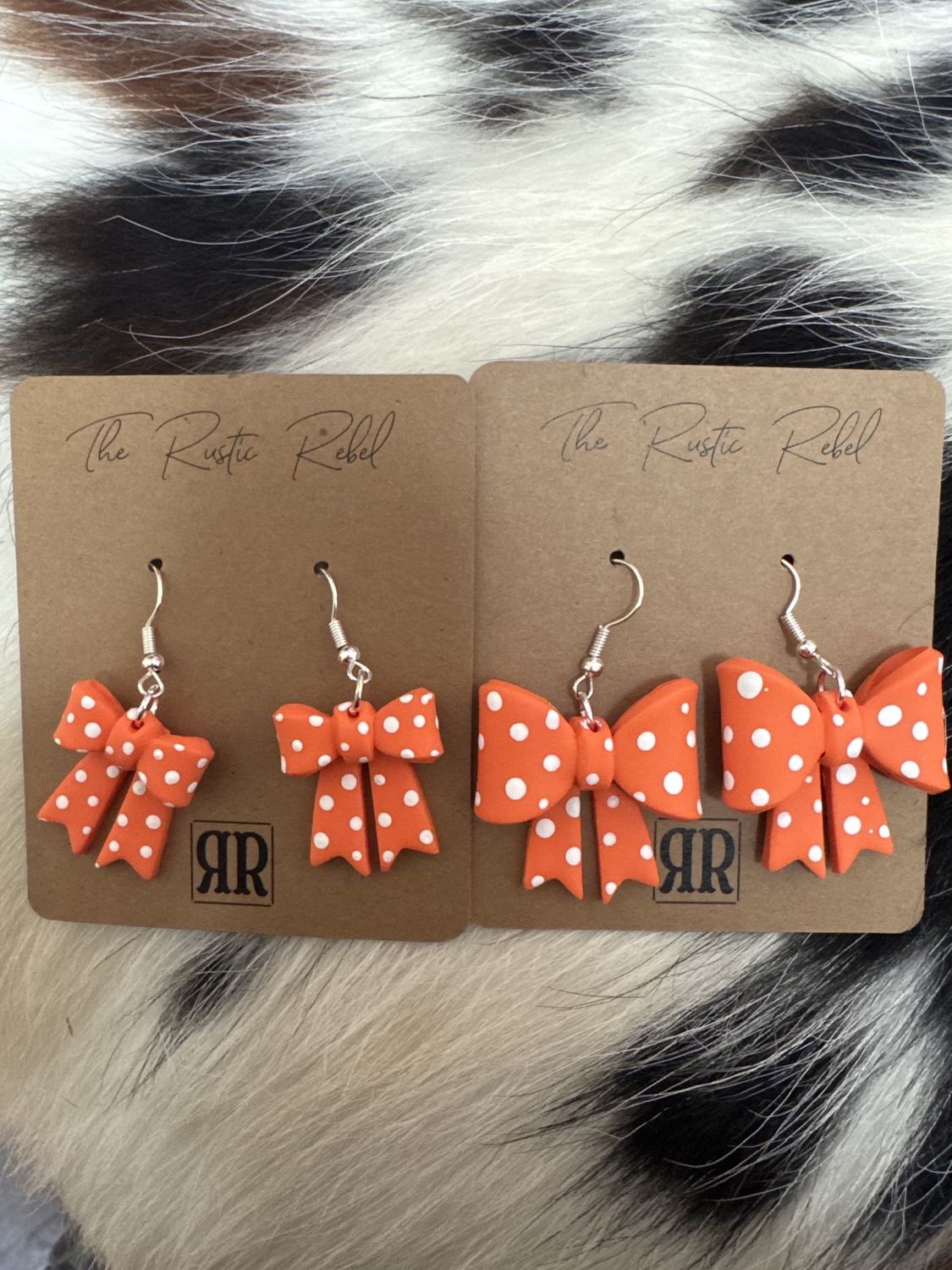 TN Polka Dotted Bow Earrings