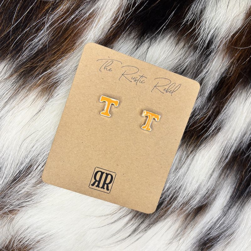 Tennessee Enamel Logo Stud Earrings