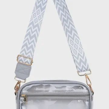 Aztec Strap Pvc Clear Western Crossbody Bag