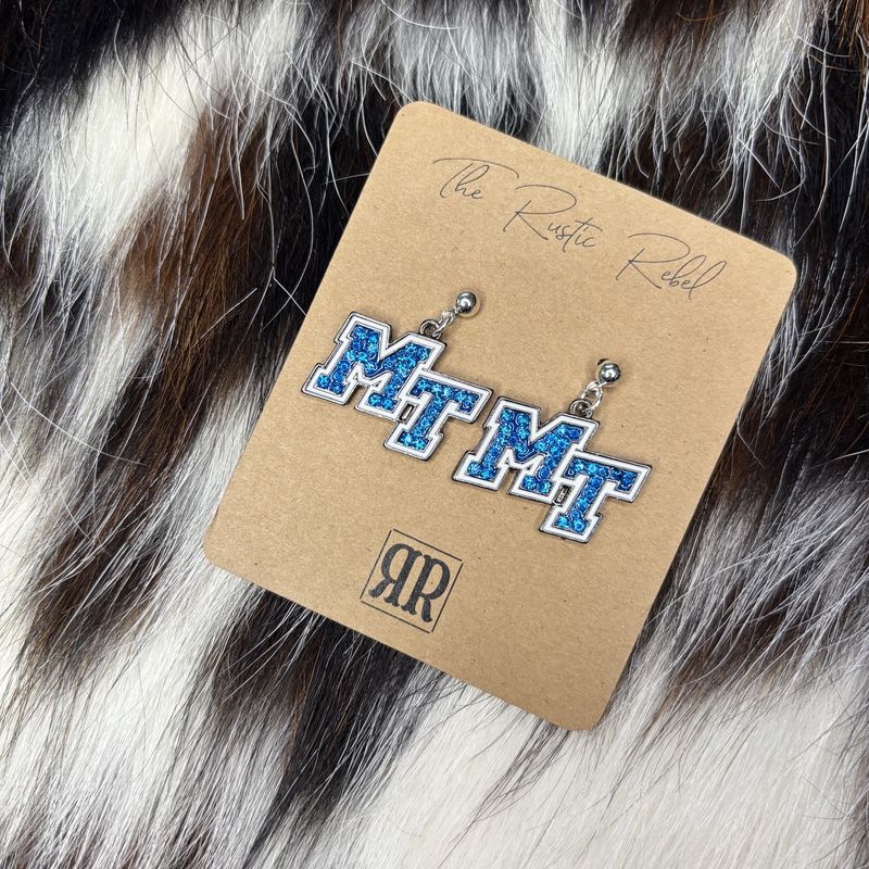 Mtsu Crystal Logo Earrings