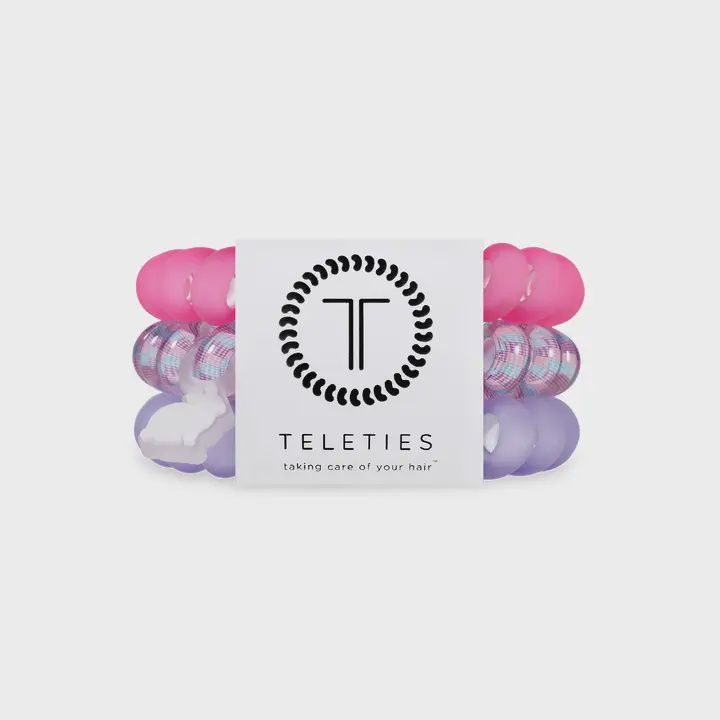 Spiral Hair Coil/TELETIES, Color: Somebunny&#39;s Favorite, Size: Large