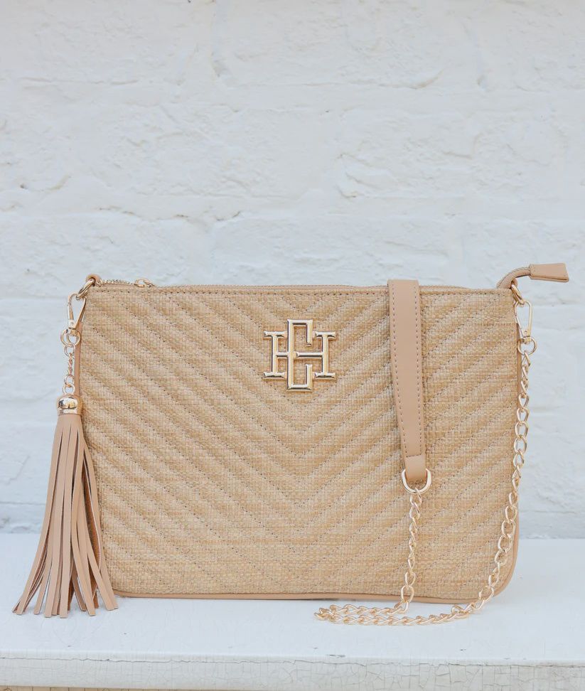 Madelyn Clutch/Crossbody Natural V Quilted
