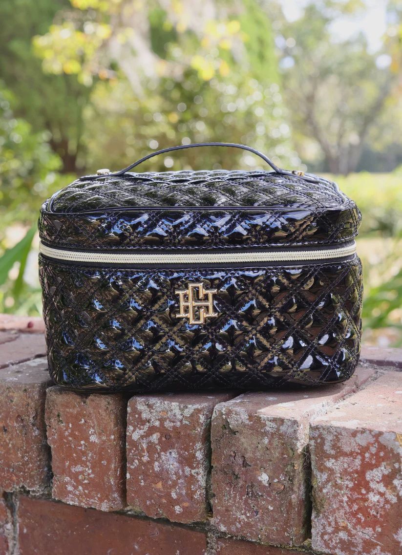 Hampton Train Case Patent SQ, Color: Black