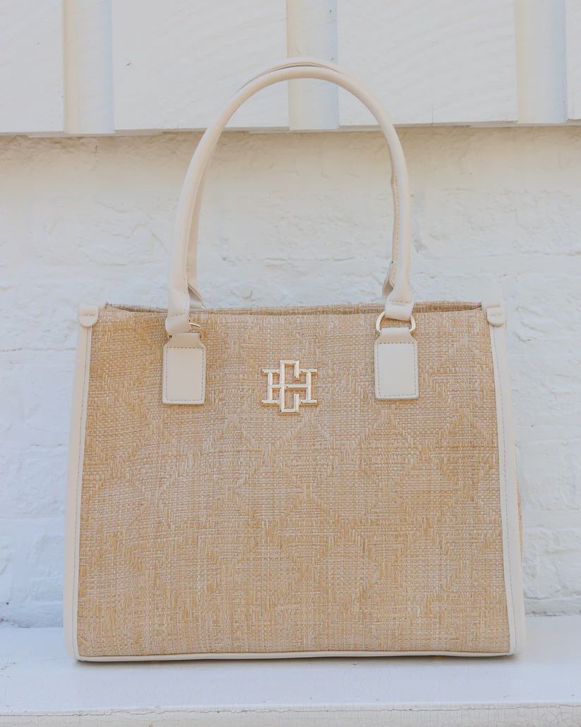 Hailey Tote, Color: Natural Lattice Cream