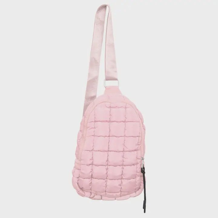 Light Pink Quilted Sling Bag