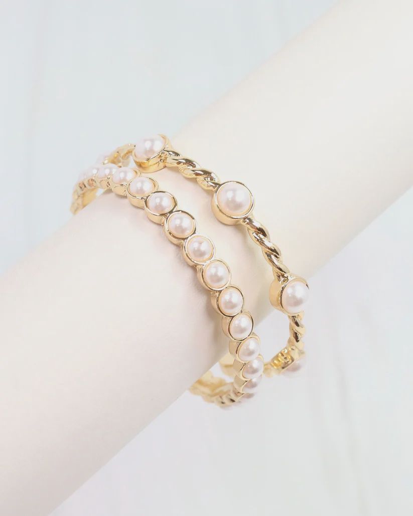 LaTanya Pearl Bracelet Set