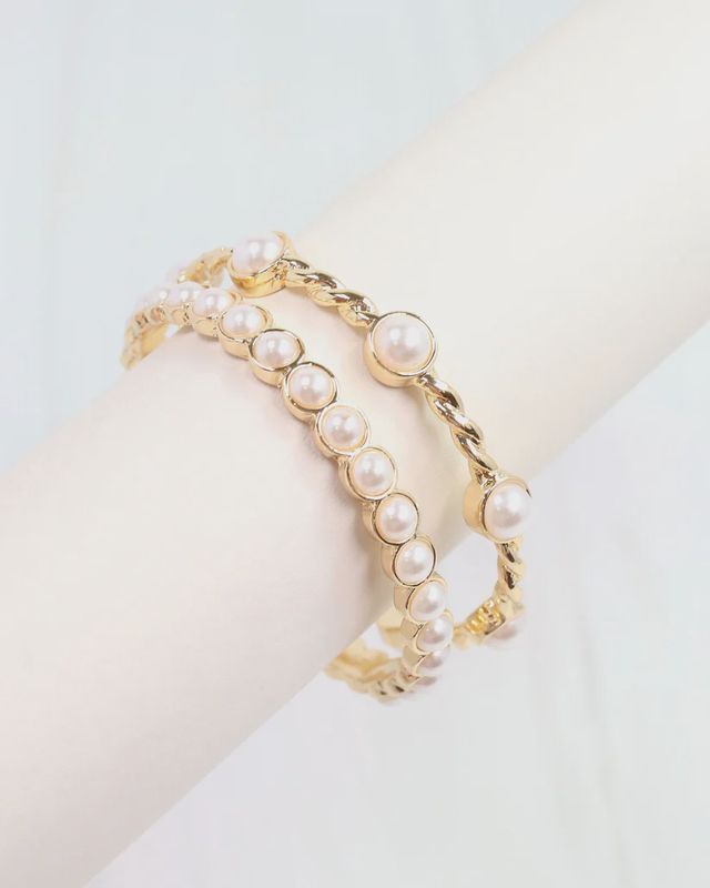 LaTanya Pearl Bracelet Set