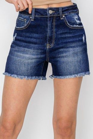 Plus Size High Rise Shorts