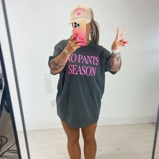 No Pants Season Graphite Graphic Tee, Size: Small