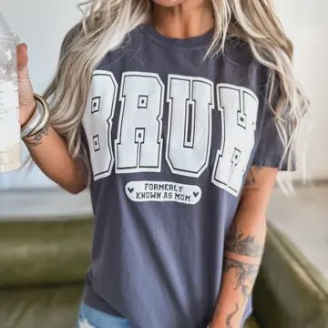 Bruh Formerly Known As Mom Graphite Puff Graphic Tee