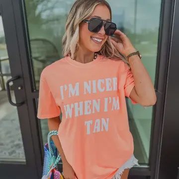 Nicer When I&#39;m Tan Neon Cantaloupe