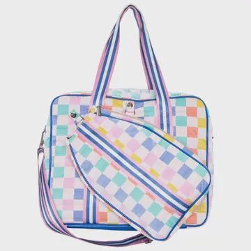 Multicolored Checker Pickleball Bag