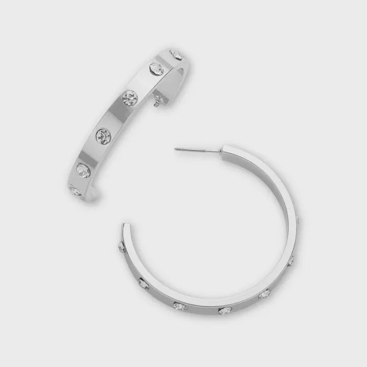 Crystal Love Hoop Earrings