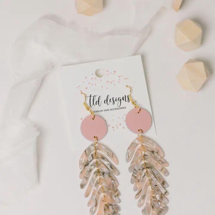 Blush Palms Earrings