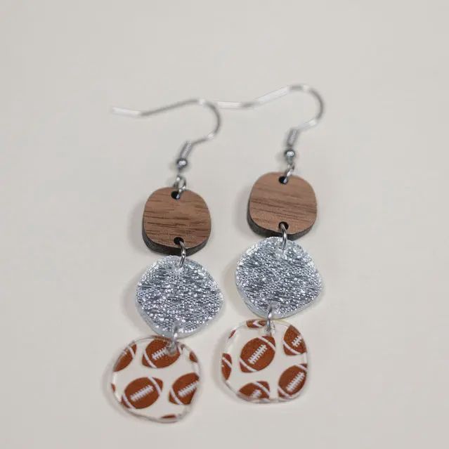 Football Touchdown Earrings