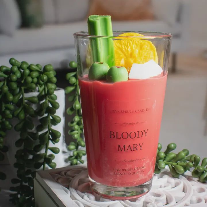 Bloody Mary Novelty Candle Hand Poured Using Soy Blend Wax