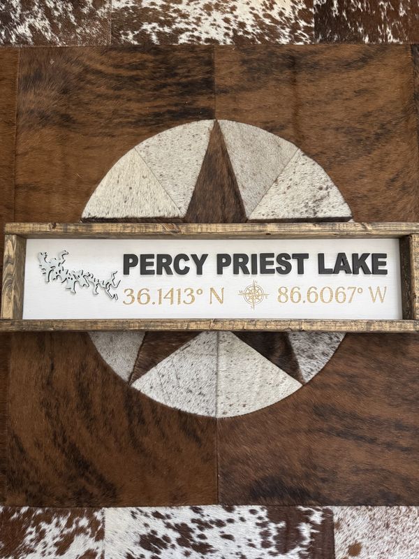 24x6 &quot;Any&quot; Lake Sign - Block Lettering Coordinate