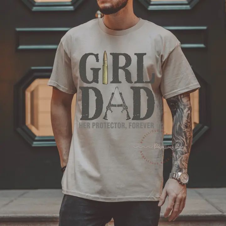 Girl Dad Her Protector Forever Graphic Tee, Size: Small