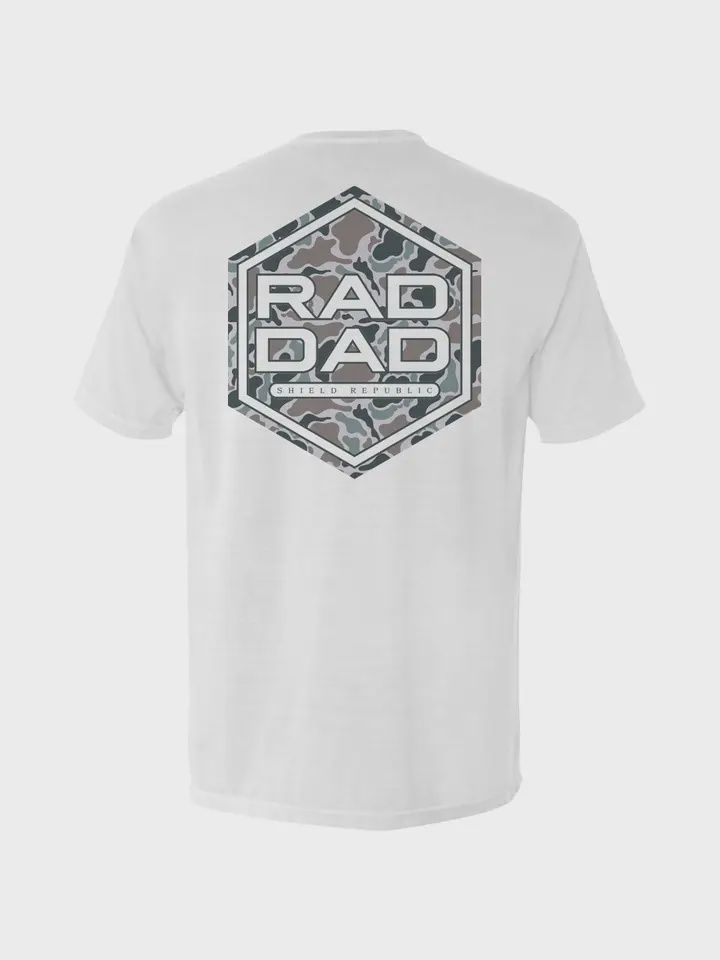 Rad Dad Duck Camo, Color: White, Size: Small