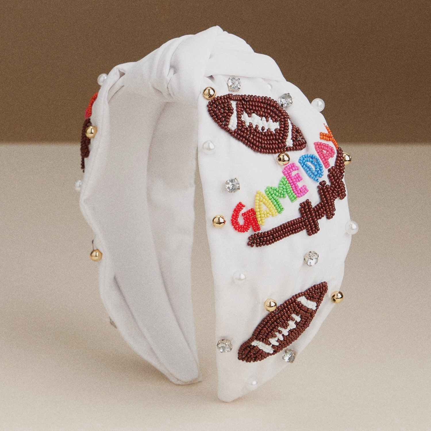Game Day Beaded Headband – Fun &amp; Sporty Football Accessory