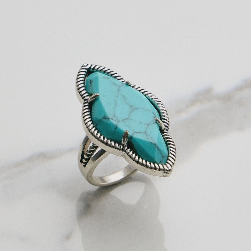 Marquise Natural Turquoise Ring