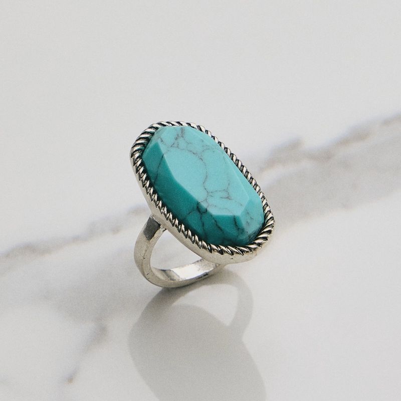 Natural Turquoise Statement Ring
