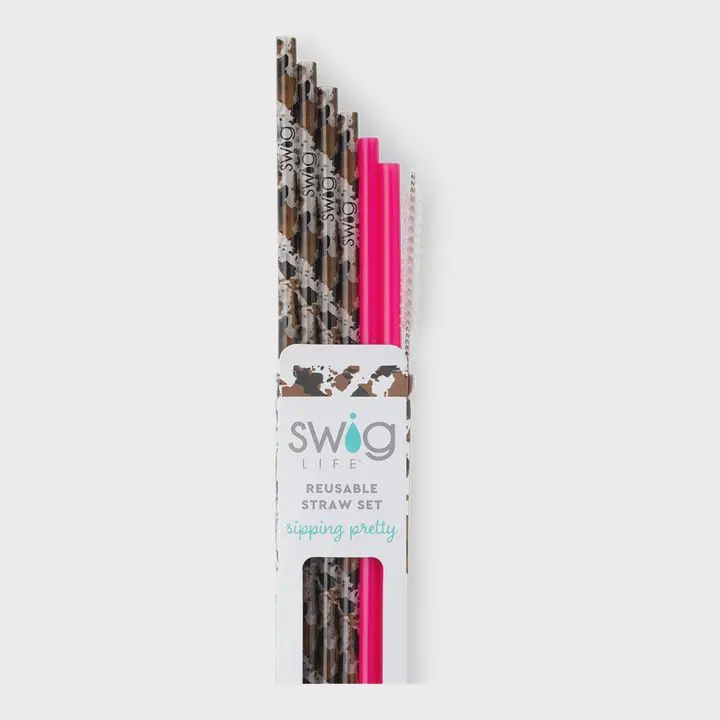 Hayride + Hot Pink Reusable Straw Set