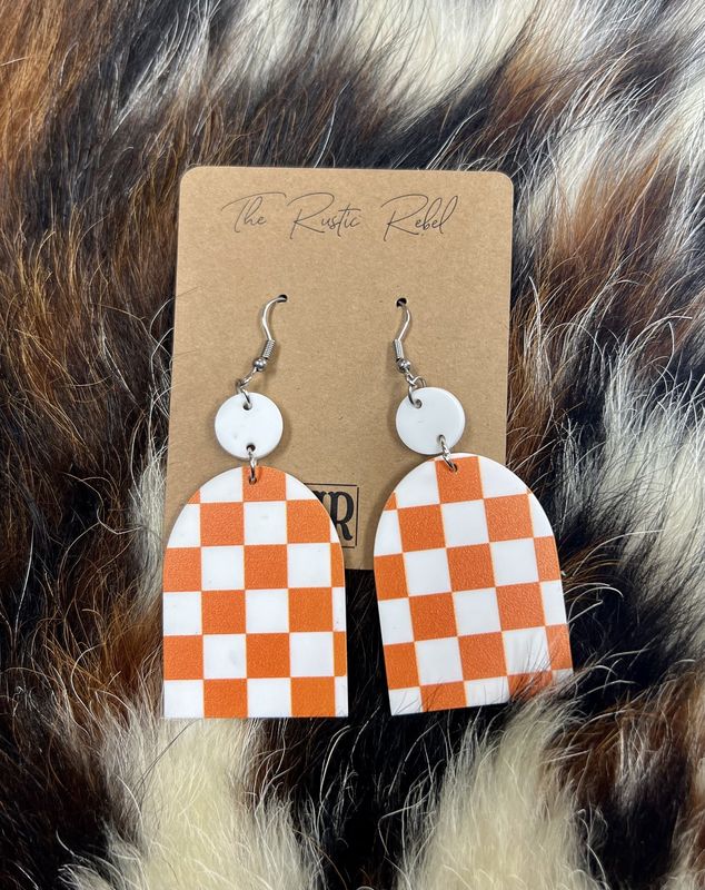Game Day Checks Earrings