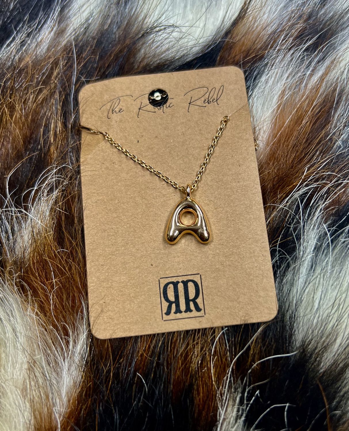 PERSONALIZED BUBBLE BALLOON INITIAL NECKLACE, Letter: A