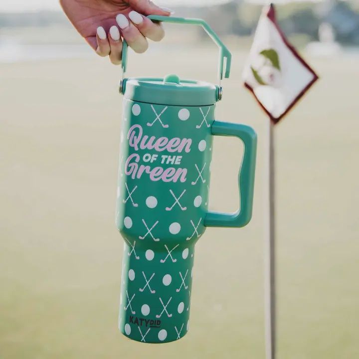 Queen of the Green Golf Tumbler with Handle